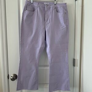 LOFT Lavender Kick Crop Jeans